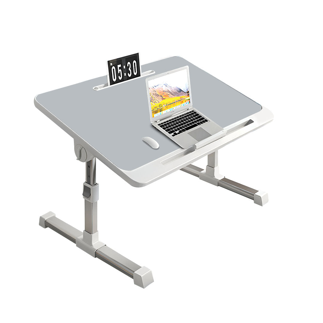 SOGA 60X40cm Grey Small Laptop Bed Portable Foldable Study Table Adjustable $ 77.90