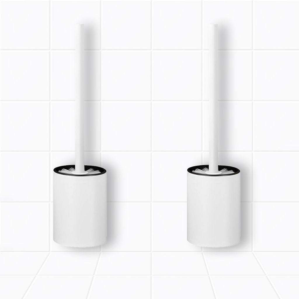 SOGA 2X 27cm Wall-Mounted Toilet Brush with Holder Bathroom Cleaning Scrub White $ 65.50