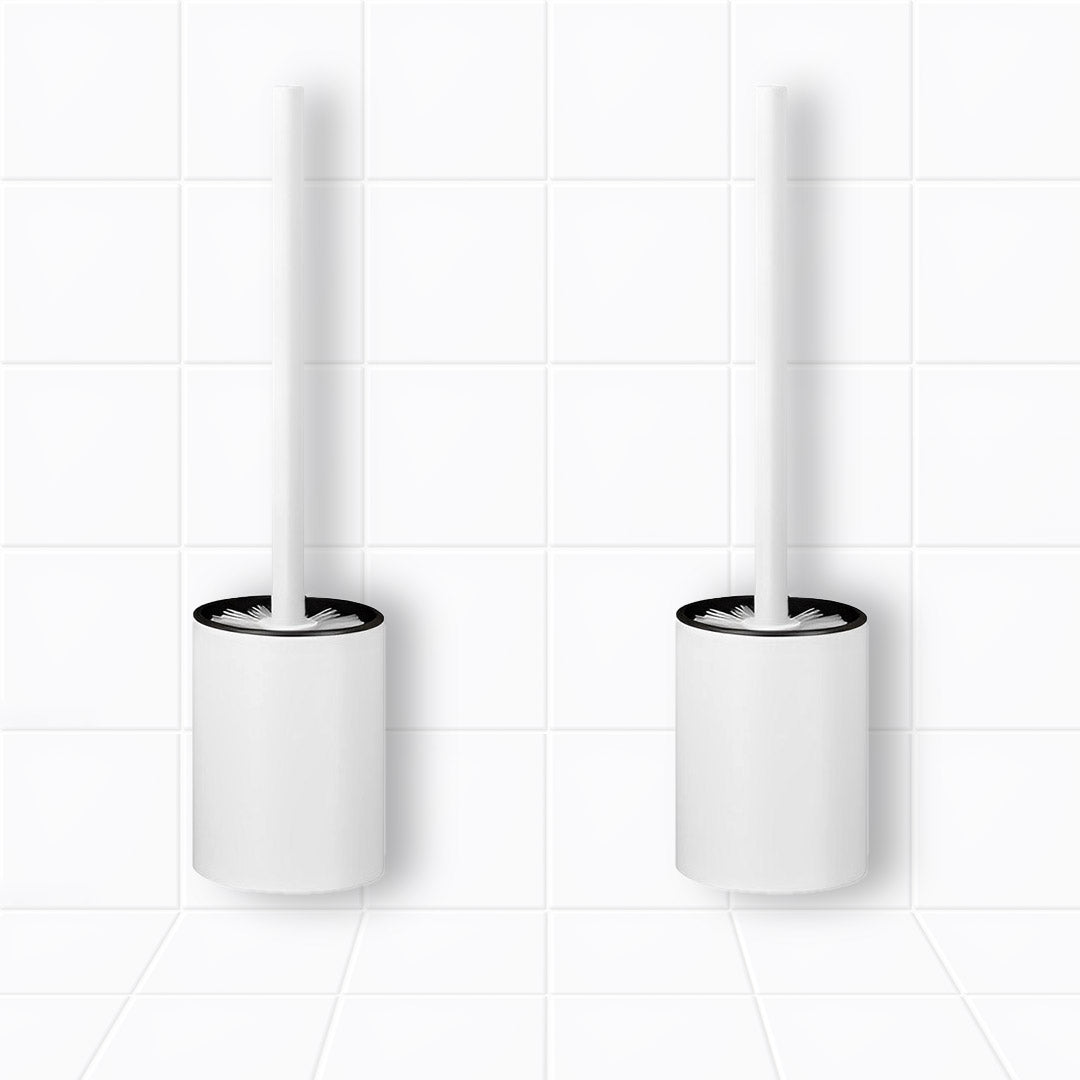 SOGA 2X 27cm Wall-Mounted Toilet Brush with Holder Bathroom Cleaning Scrub White $ 65.50