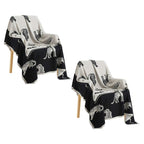 SOGA 2X Black Cream Animal Print Throw Blanket 130x180cm Acrylic $ 189