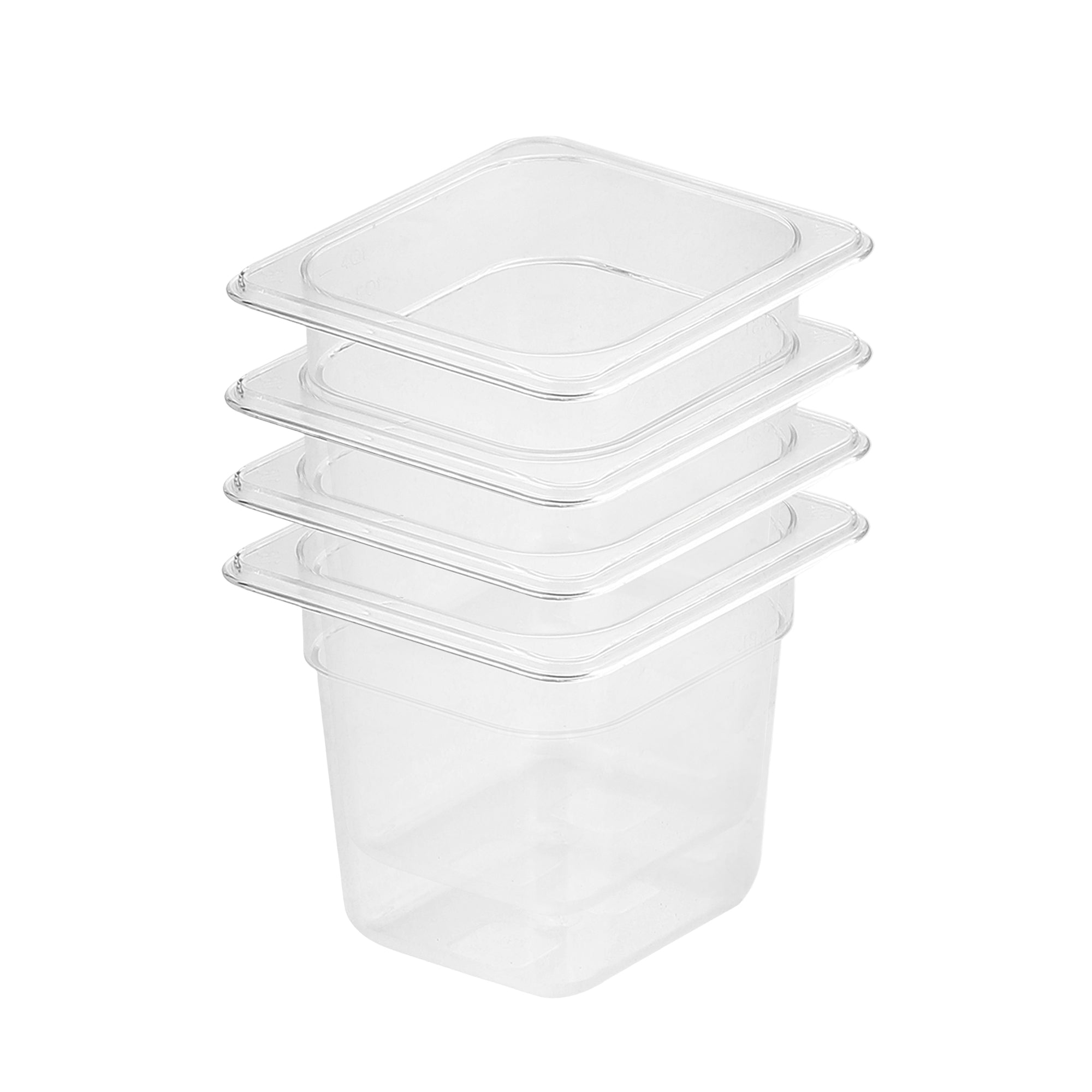 SOGA 150mm Clear Gastronorm GN Pan 1/6 Food Tray Storage Bundle of 4 $ 116.50