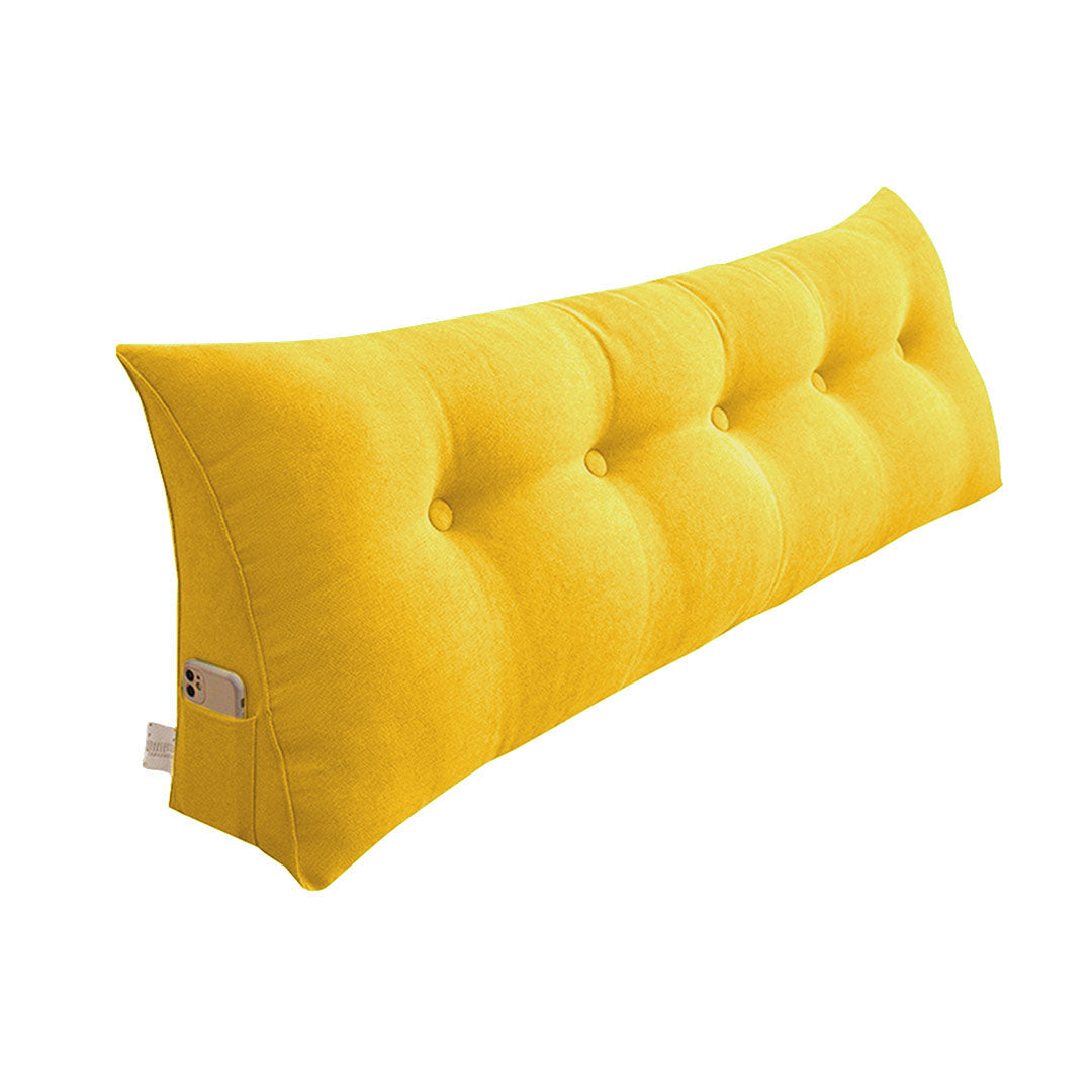 SOGA 120cm Yellow Triangular Wedge Bed Pillow Headboard Backrest Bedside Tatami Cushion Home Decor $ 116.90
