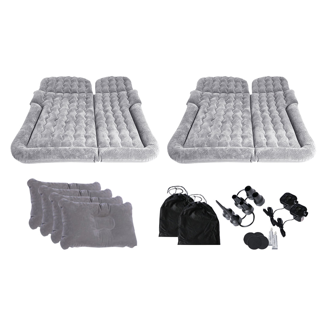 SOGA 2X Grey Inflatable Car Boot Mattress Portable Camping Air Bed Travel Sleeping Essentials $ 198.50