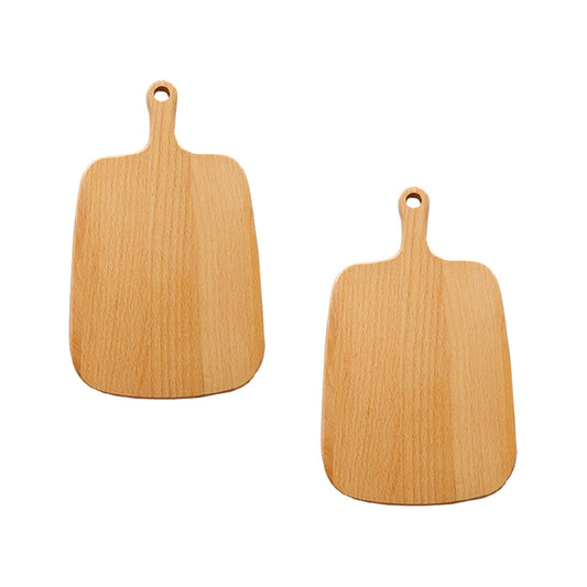SOGA 2X 26cm Brown Rectangle Wooden Serving Tray Chopping Board Paddle with Handle Home Decor $ 43.50