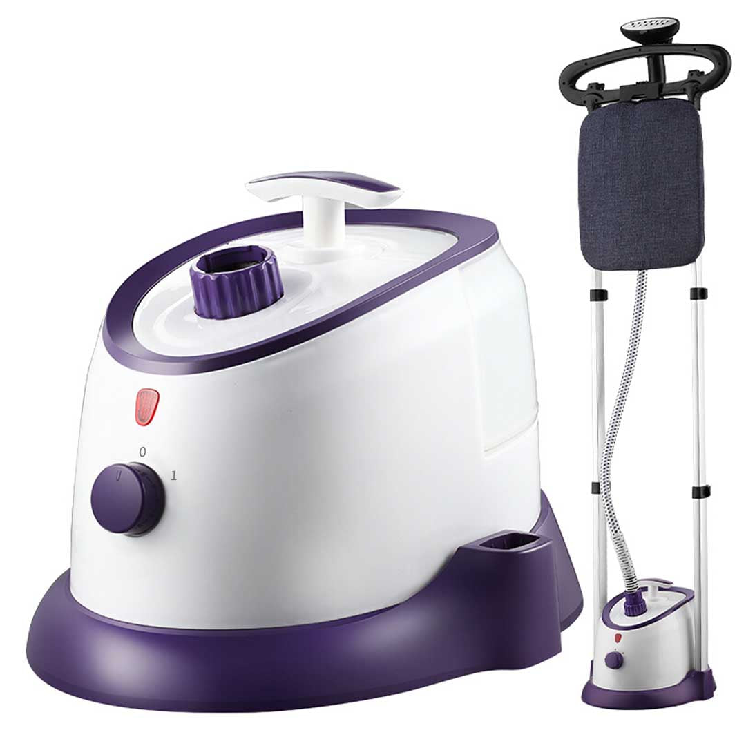 SOGA Garment Steamer Vertical Twin Pole Clothes 1700ml 1800w Professional Steaming Kit Purple $ 188.90
