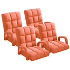 SOGA 4X Foldable Lounge Cushion Adjustable Floor Lazy Recliner Chair with Armrest Orange $ 802.50