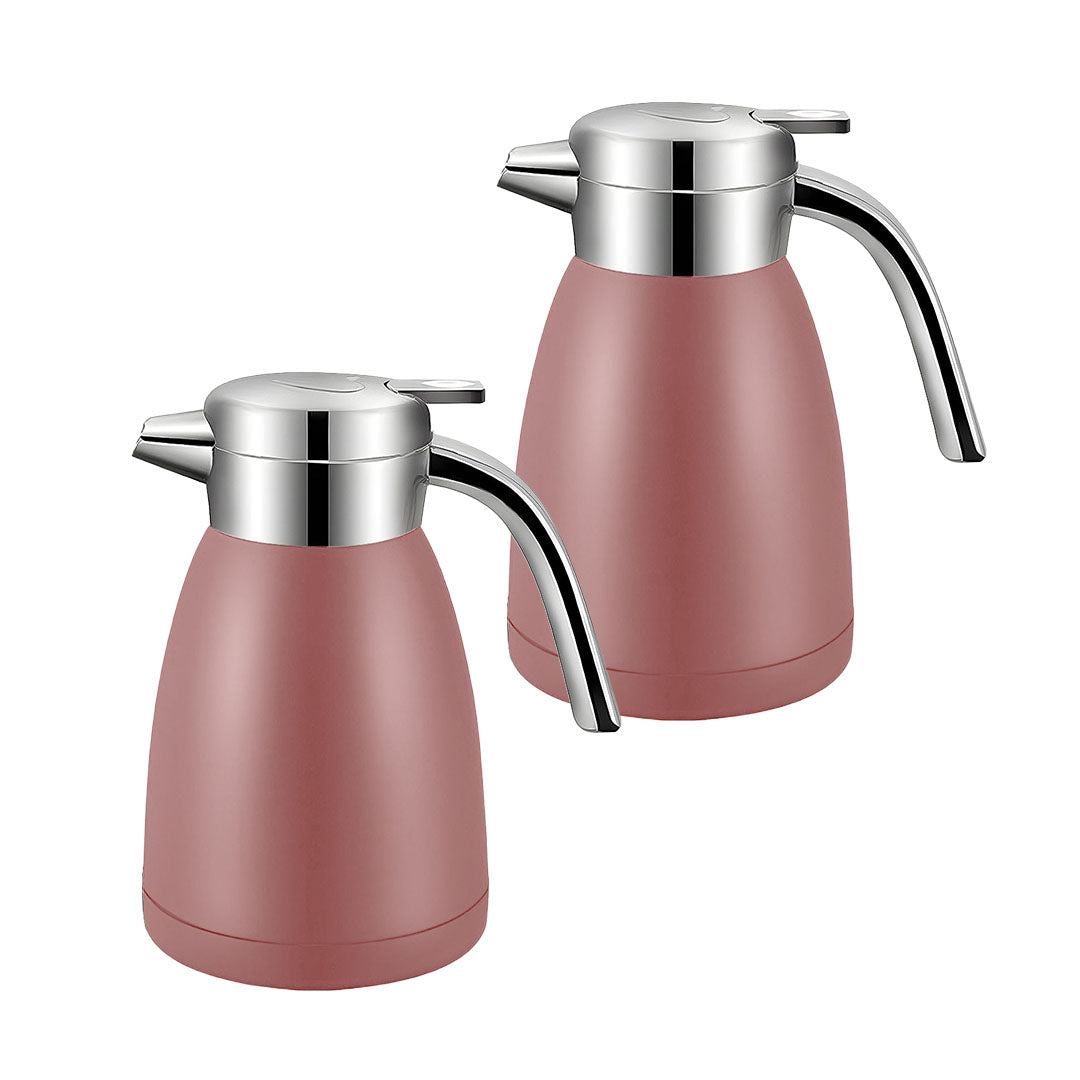 SOGA 2X 1.8L Stainless Steel Water Bottle Insulated Vacuum Flask Coffee Jug Thermal Pink $ 118.50