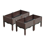SOGA 2X 80cm Raised Planter Box Vegetable Herb Flower Outdoor Plastic Plants Garden Bed with Legs $ 107.90