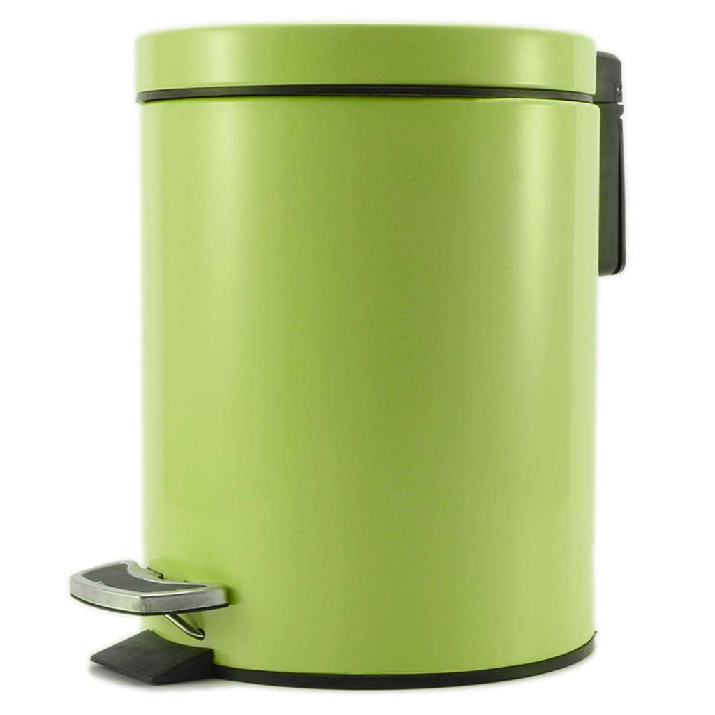 SOGA Foot Pedal Stainless Steel Rubbish Recycling Garbage Waste Trash Bin Round 12L Green $ 77.90