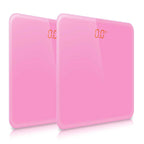 SOGA 2X 180kg Digital Fitness Weight Bathroom Gym Body Glass LCD Electronic Scales Pink $ 60.90