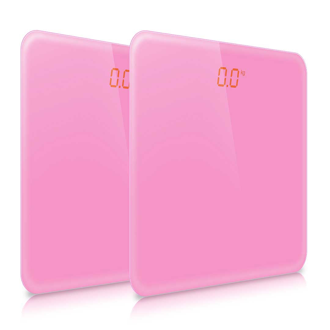 SOGA 2X 180kg Digital Fitness Weight Bathroom Gym Body Glass LCD Electronic Scales Pink $ 60.90