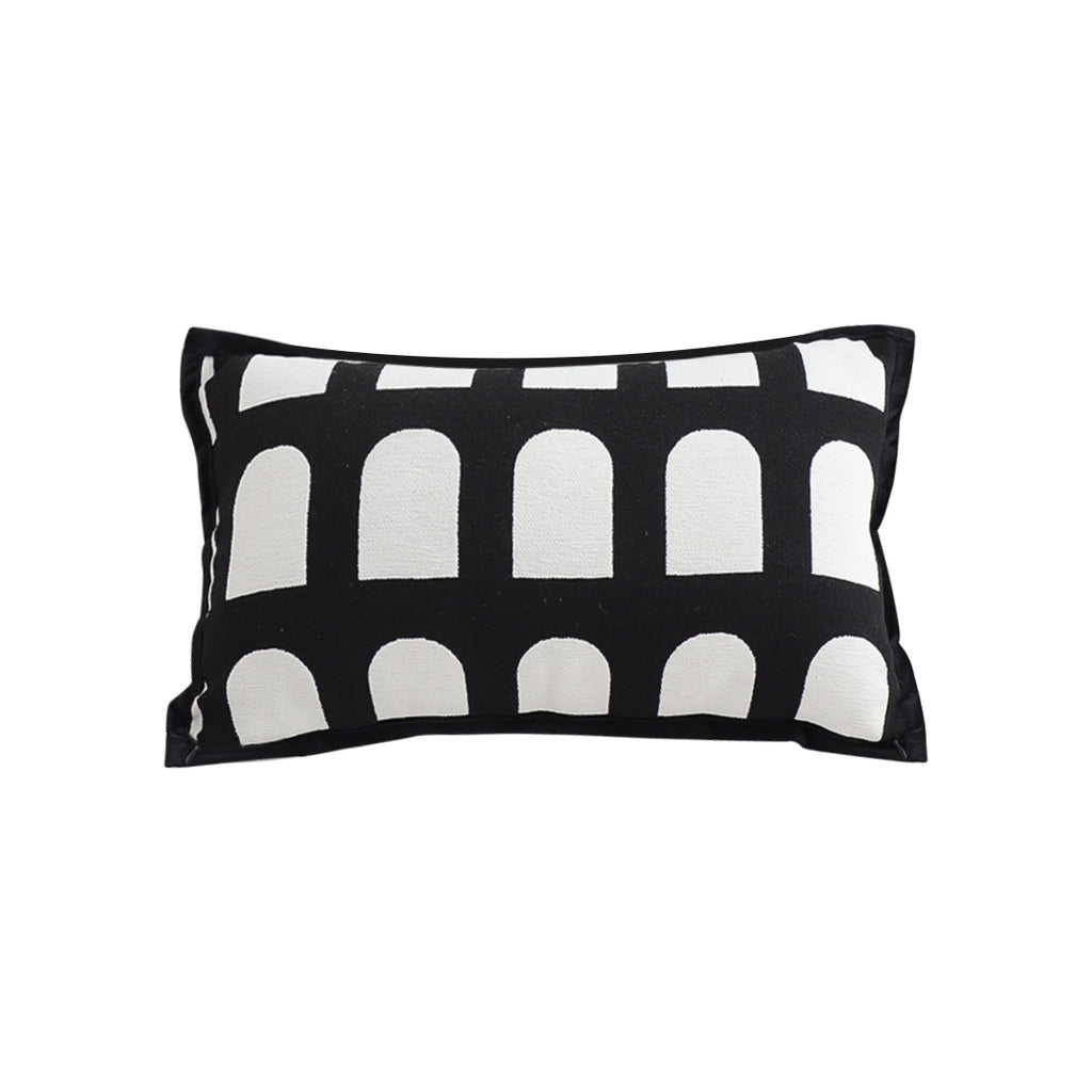 SOGA 30cm Contemporary Black White Geometric Pattern Throw Pillow $ 68.90
