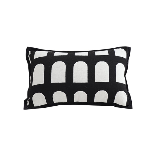 SOGA 30cm Contemporary Black White Geometric Pattern Throw Pillow $ 68.90