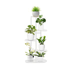 SOGA 5 Tier 6 Pots White Metal Plant Rack Flowerpot Storage Display Stand Holder Home Garden Decor $ 66.90