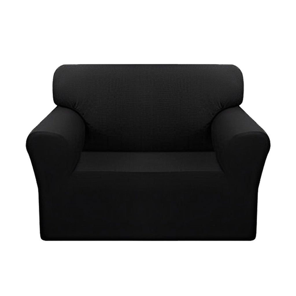 SOGA 1-Seater Black Sofa Cover Couch Protector High Stretch Lounge Slipcover Home Decor $ 35.50