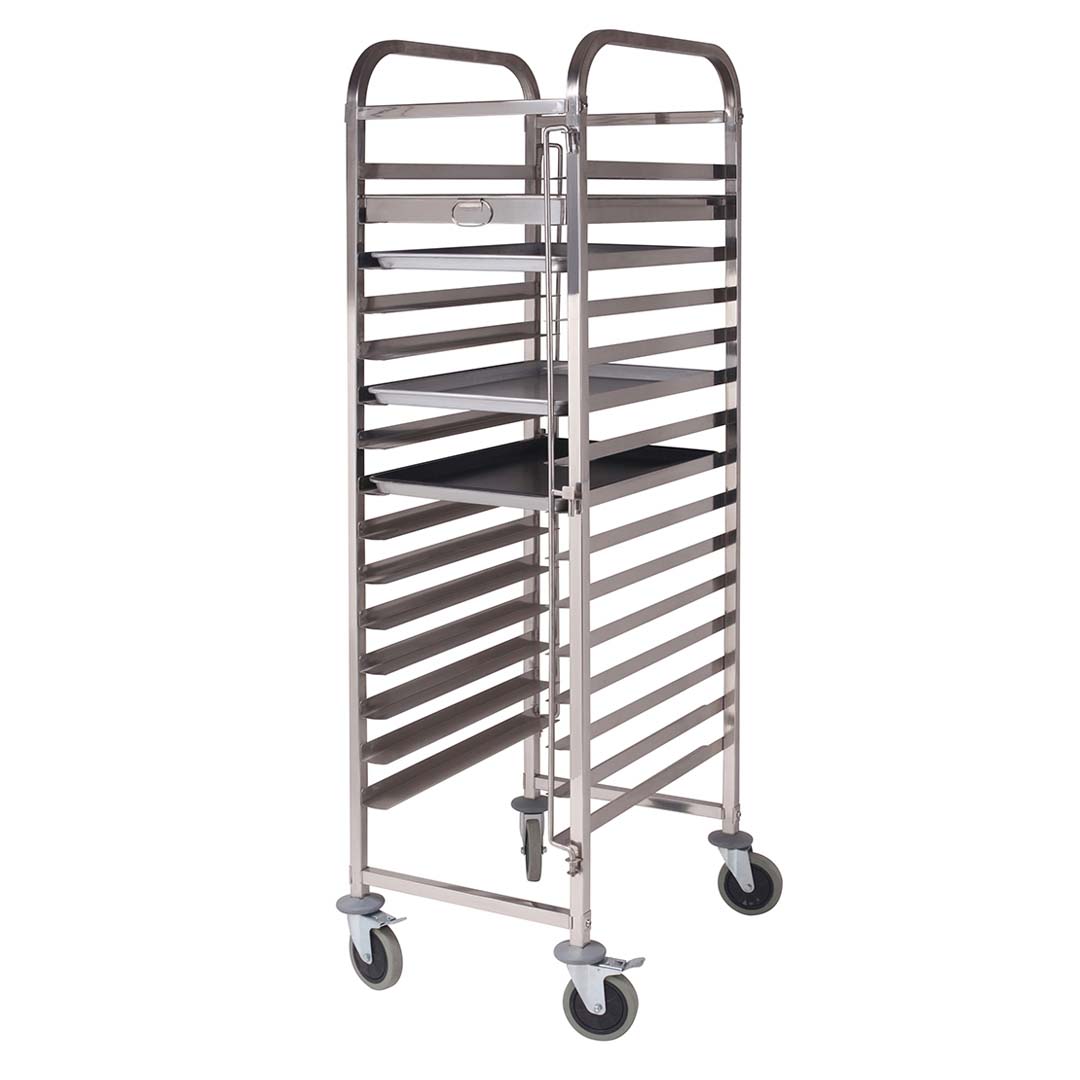 SOGA Gastronorm Trolley 15 Tier Stainless Steel Cake Bakery Trolley Suits 60*40cm Tray $ 416.90