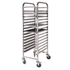 SOGA Gastronorm Trolley 15 Tier Stainless Steel Cake Bakery Trolley Suits 60*40cm Tray $ 416.90