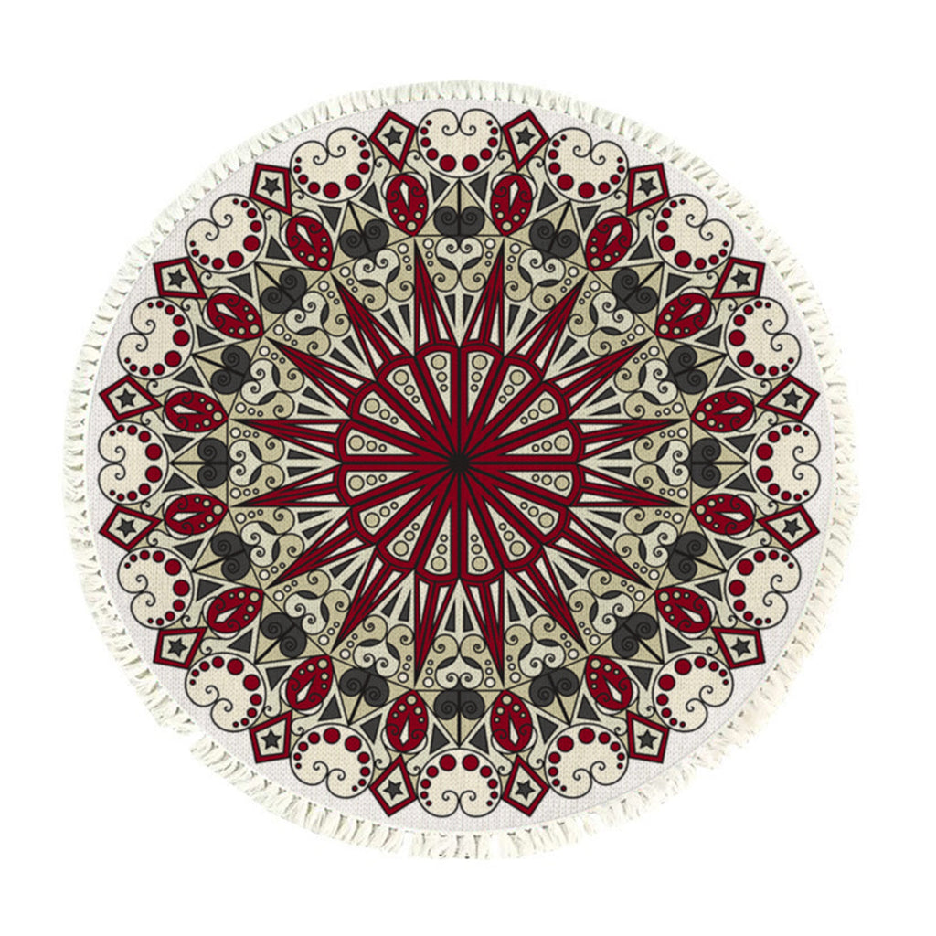SOGA 120cm Mandala Modern Ethnic Tassel Print Anti-slip Doormat Home Decor $ 73.50