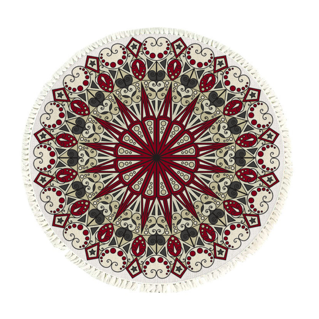 SOGA 120cm Mandala Modern Ethnic Tassel Print Anti-slip Doormat Home Decor $ 73.50