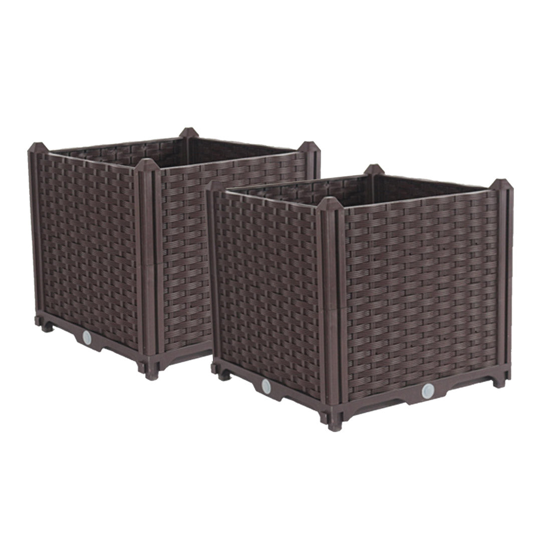 SOGA 2X 40cm Raised Planter Box Vegetable Herb Flower Outdoor Plastic Plants Garden Bed $ 86.50