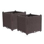 SOGA 2X 40cm Raised Planter Box Vegetable Herb Flower Outdoor Plastic Plants Garden Bed $ 86.50