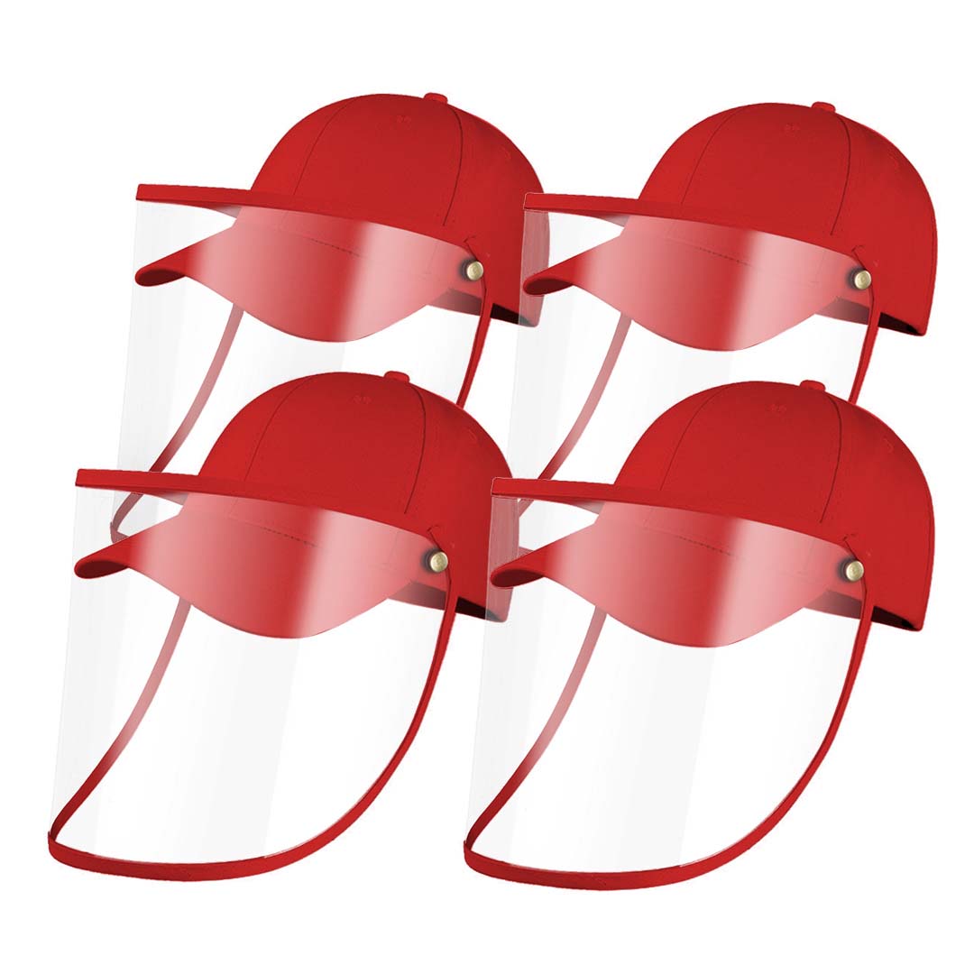 4X Outdoor Protection Hat Anti-Fog Pollution Dust Saliva Protective Cap Full Face HD Shield Cover Kids Red $ 86.50