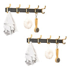 SOGA 2X 41cm Wall Mounted Towel Rack Space-Saving Hanger Organiser with Durable Hooks $ 65.50