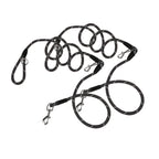 SOGA 2X 220cm Multifunction Hands-Free Rope Pet Cat Dog Puppy Double Ended Leash for Walking Training Tracking Obedience Black $ 47.50