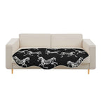 SOGA Four-Seater Black Horse Print 90x260cm Throw Blanket Sofa Cover $ 144