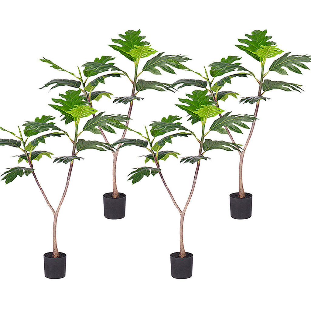 SOGA 4X 90cm Artificial Natural Green Split-Leaf Philodendron Tree Fake Tropical Indoor Plant Home Office Decor $ 337.90