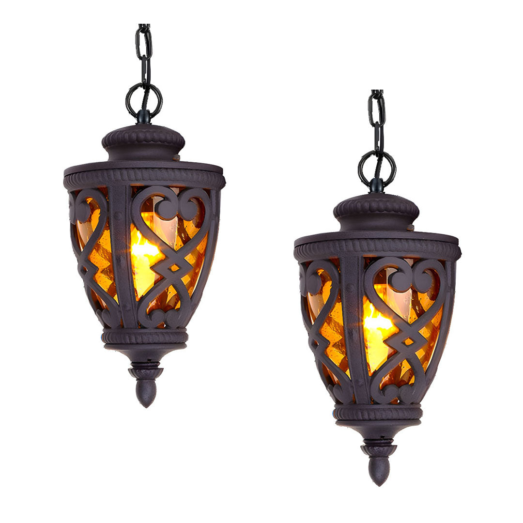 Vintage Lamp 2X 48cm Aluminum Glass Lantern Chandelier for Home Decor $ 948.50