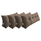 SOGA 4X 120cm Coffee Triangular Wedge Bed Pillow Headboard Backrest Bedside Tatami Cushion Home Decor