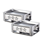 2X 36CM Portable Stainless Steel Outdoor Chafing Dish BBQ Fish Stove Grill Plate $ 129.50