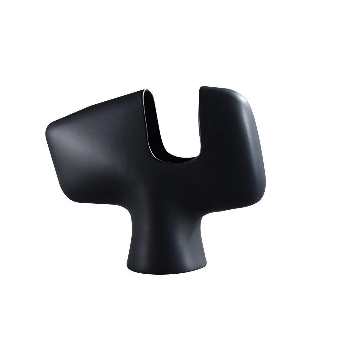 SOGA 44x35cm Ornament Modern Black Abstract Ceramic Vase with Unique Decorative Piece for Home Decor $ 164.50