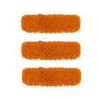 SOGA 3X 50x12 Orange Microfiber Flat Mop Floor Cleaning Pads Rotating Dust Remover $ 61.50