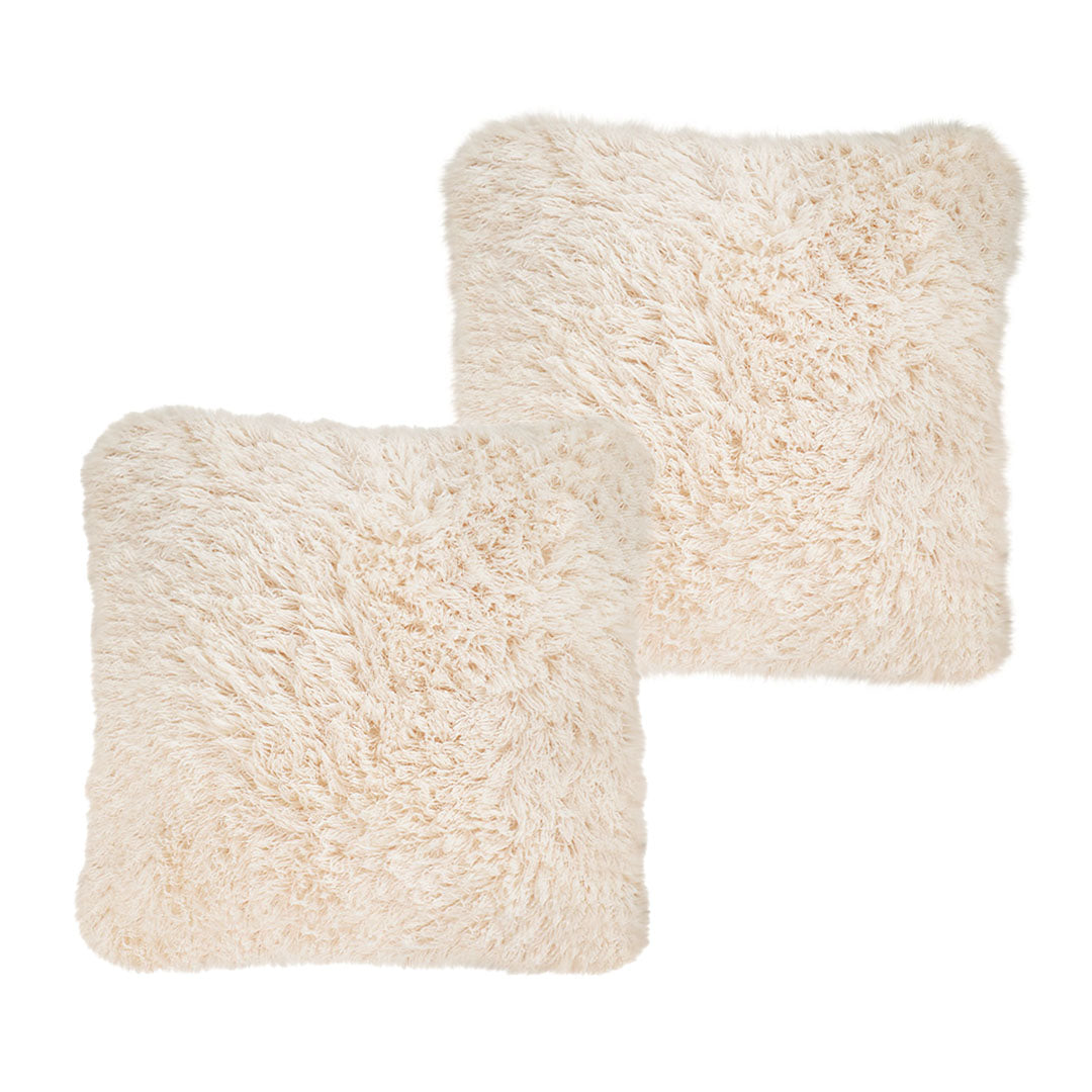 SOGA 2X 45CM Beige Pillow Plush Sofa Cushion, Soft Fabric, Modern Couch Velvet, Decorative Throw Pillow $ 90.90
