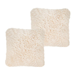 SOGA 2X 45CM Beige Pillow Plush Sofa Cushion, Soft Fabric, Modern Couch Velvet, Decorative Throw Pillow $ 90.90