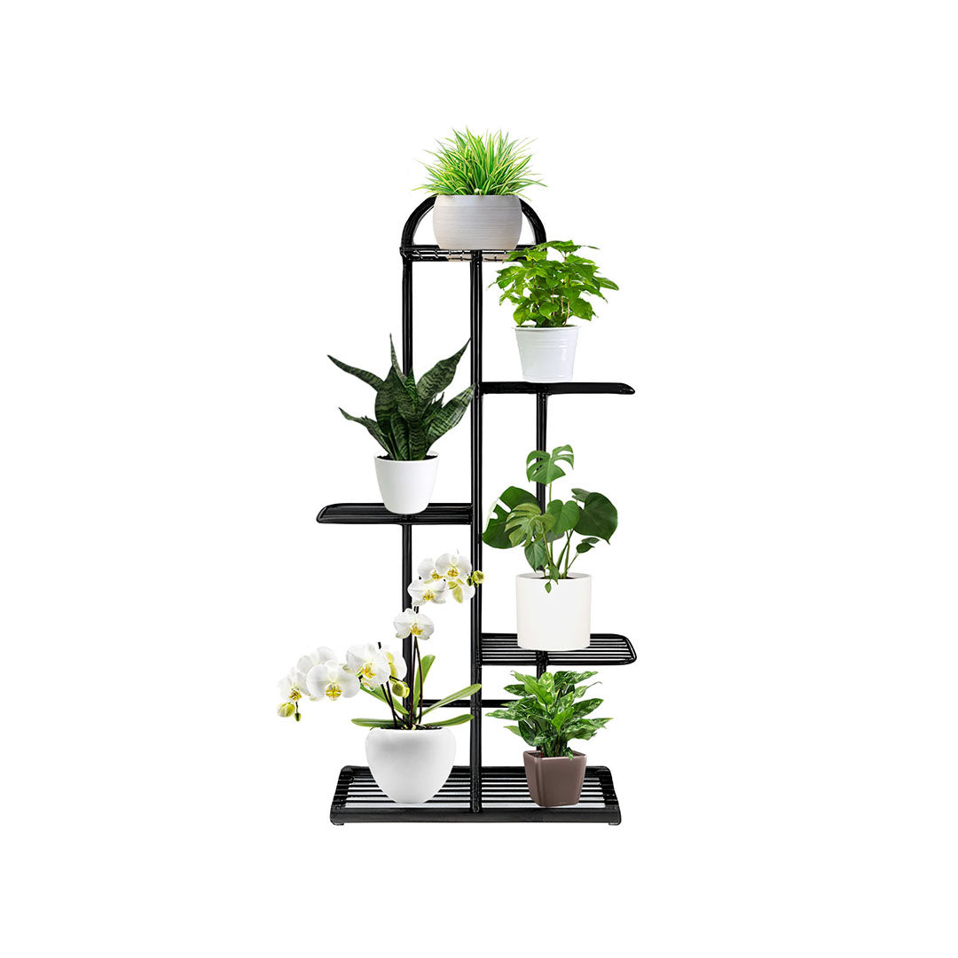 SOGA 5 Tier 6 Pots Black Metal Plant Stand Flowerpot Display Shelf Rack Indoor Home Office Decor $ 66.90