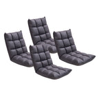 SOGA 4X Grey Lounge Floor Recliner Adjustable Gaming Sofa Bed Foldable Indoor Outdoor Backrest Seat Home Office Decor $ 506.90