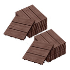 SOGA 2X 11 pcs Dark Chocolate DIY Wooden Composite Decking Tiles Garden Outdoor Backyard Flooring Home Decor $ 280.90