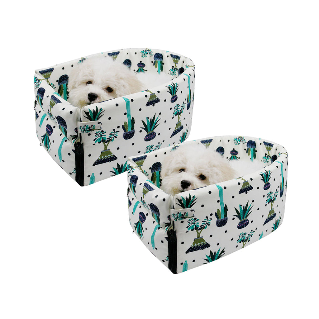 SOGA 2X Car Central Control Nest Pet Safety Travel Bed Dog Kennel Portable Washable Pet Bag White $ 107.90