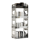 SOGA 38x24x90cm Clear 4 Tier Bookshelf & Cosmetic Storage Organizer Trolley Rack $ 77.90