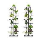 SOGA 2X 8 Tier 9 Pots Black Metal Plant Stand Flowerpot Display Shelf Rack Indoor Home Office Decor $ 193.90