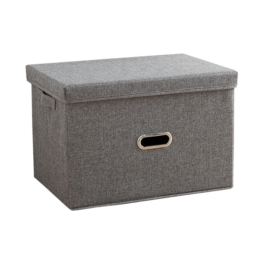 SOGA Grey Super Large Foldable Canvas Storage Box Cube Clothes Basket Organiser Home Decorative Box $ 38.90