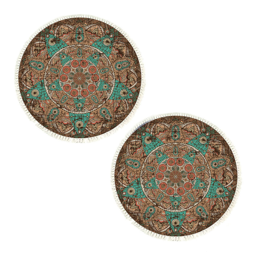 SOGA 2X 90cm Mandala Round Area Thick Anti-slip Doormat Home Decor $ 107.90
