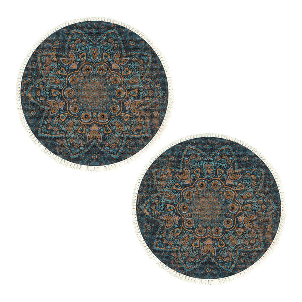 SOGA 2X 120cm Mandala Pattern Circle Area Rugs for Living Room Lounge, Anti-slip Doormat, Home Decor $ 142.50
