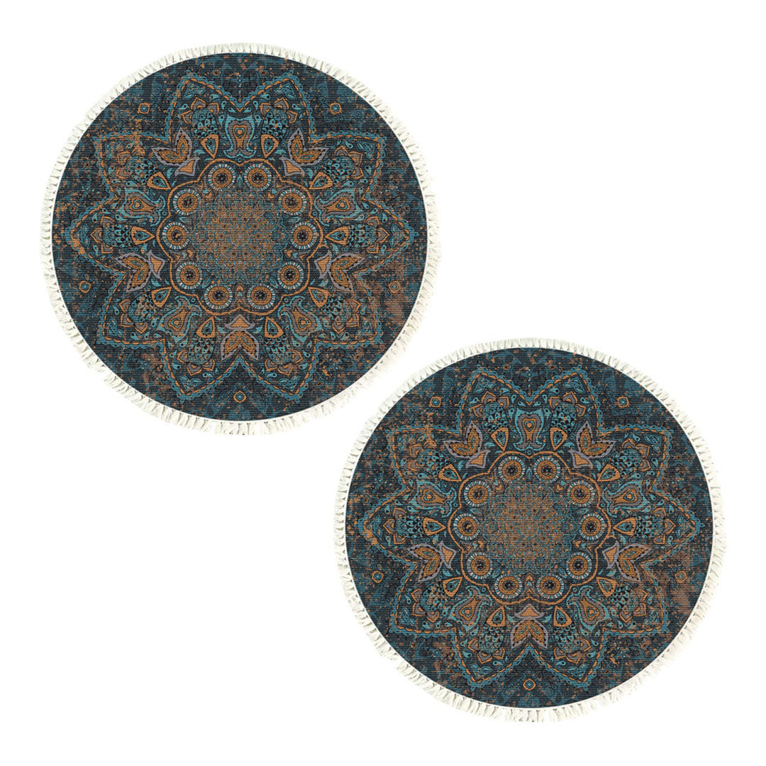 SOGA 2X 120cm Mandala Pattern Circle Area Rugs for Living Room Lounge, Anti-slip Doormat, Home Decor $ 142.50