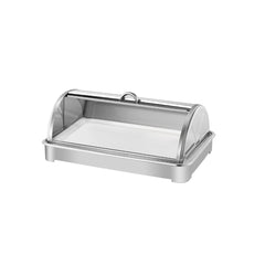 SOGA 59x38.5cm Silver Ceramic Serving Bowl with Chafing Dish Buffet Server for Kitchen Dining Essential $ 533.50