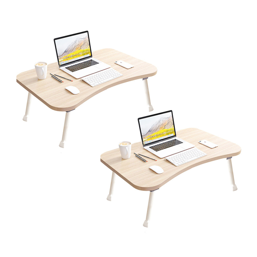 SOGA 2X Beige Portable Bed Table Adjustable Foldable Bed Sofa Study Table Laptop Mini Desk Breakfast Tray Home Decor $ 73.50