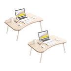 SOGA 2X Beige Portable Bed Table Adjustable Foldable Bed Sofa Study Table Laptop Mini Desk Breakfast Tray Home Decor $ 73.50